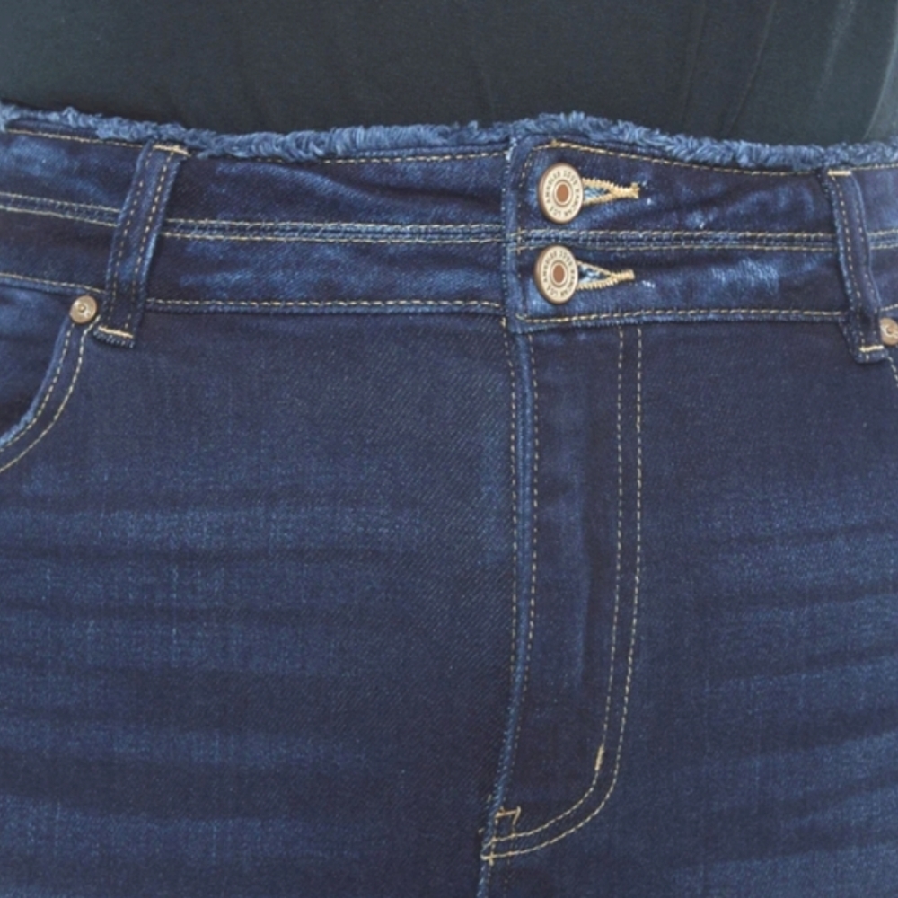 Kancan Gill High Rise Split Flare Frayed Hem Jeans - Picture 7 of 16